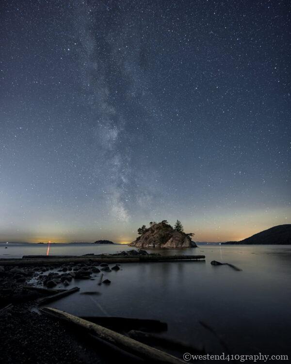 晴れている日に撮影した星の写真