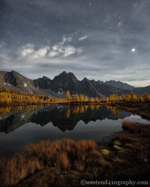 景色を入れた星景写真