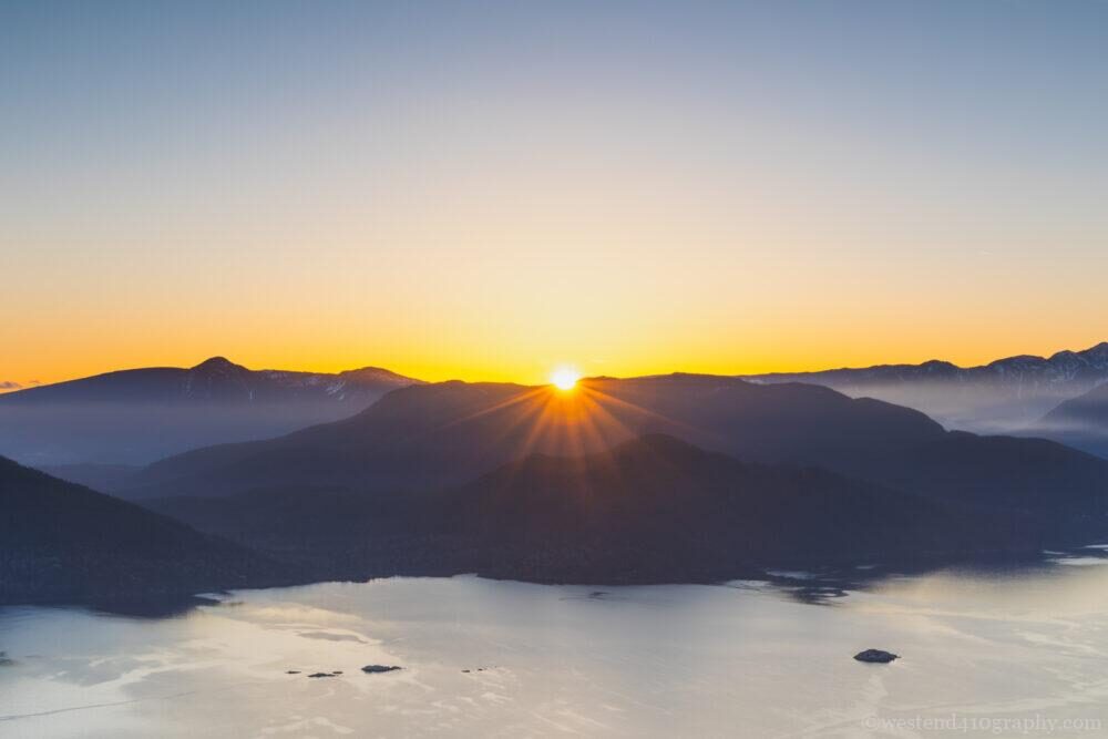 夕焼けで光条が見れる場合1