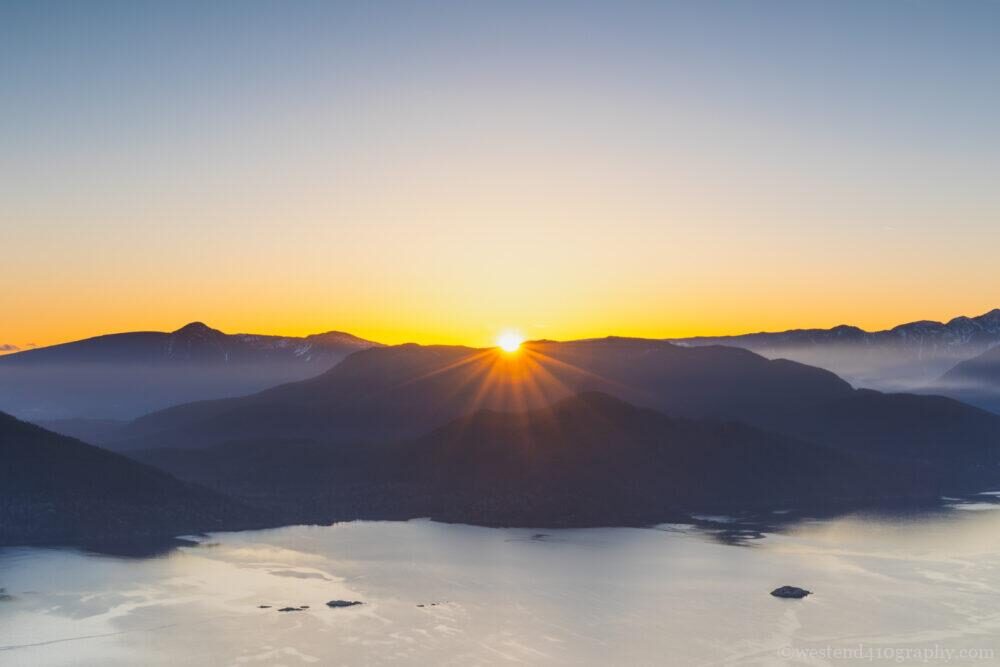 夕焼けで光条が見れる場合１